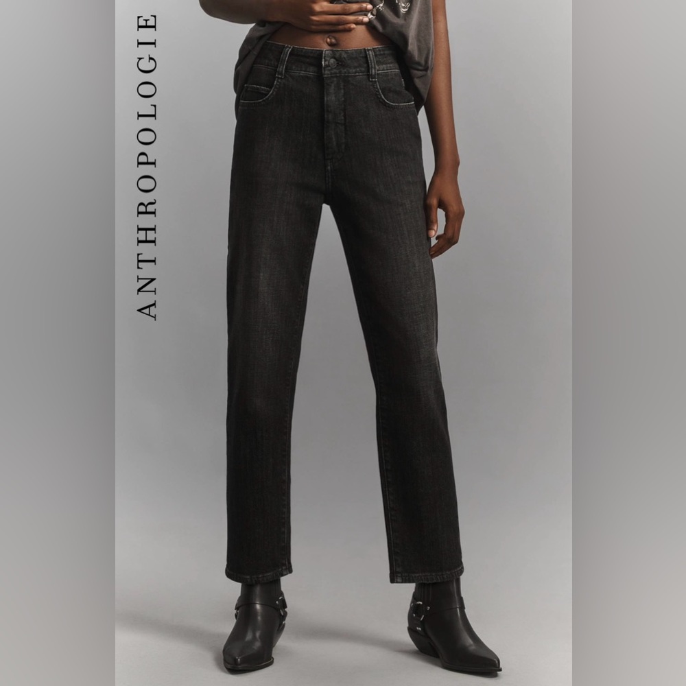 PILCRO ANTHROPOLOGIE Women’s High-Rise Slim Taperered Charcoal Jeans - Size: 26